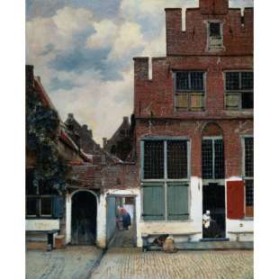 Olieverf schilderij Het straatje foto 1