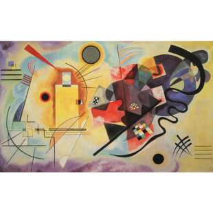 Schilderij Kandinsky - geel, rood, blauw foto 1