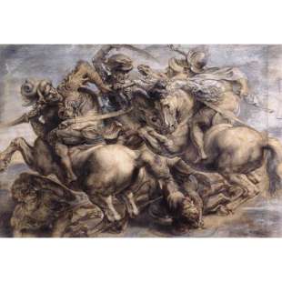 Olieverf schilderij The battle of Anghiari foto 1