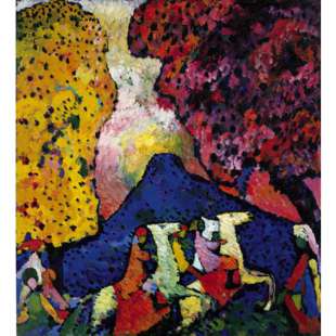 Schilderij Der Blaue Berg foto 1
