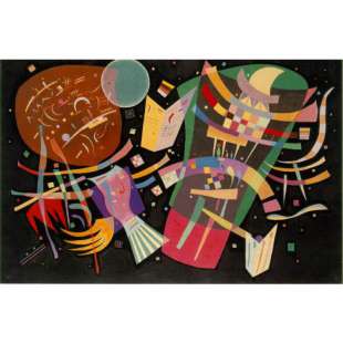 Olieverf schilderij Composition X foto 1