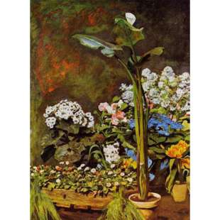 Schilderij Arum and conservatory plants foto 1