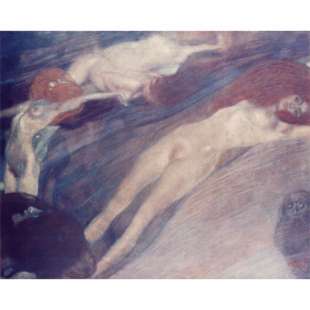Olieverf schilderij Bewegtes Wasser foto 1