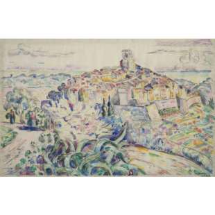 Schilderij Hiltown in Provence foto 1