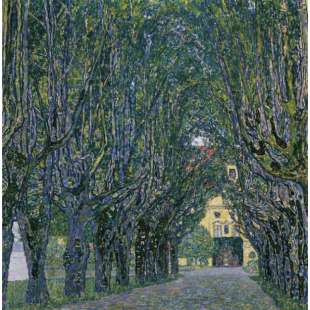 Schilderij Allee im Park vor  foto 1