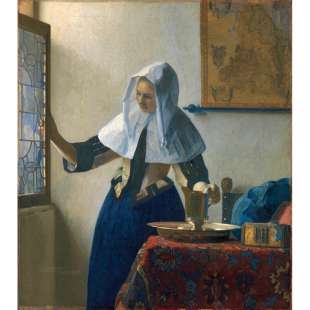 Schilderij vrouw met waterkan foto 2