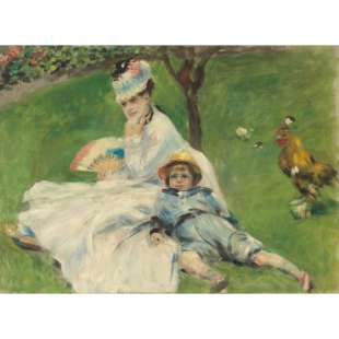 Schilderij Madam Monet and son foto 1