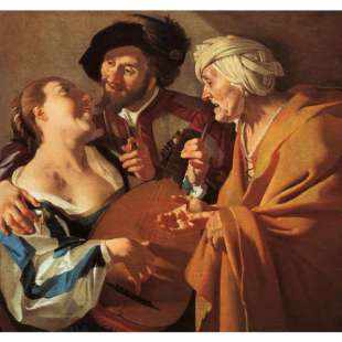 Olieverf schilderij Procuress foto 1