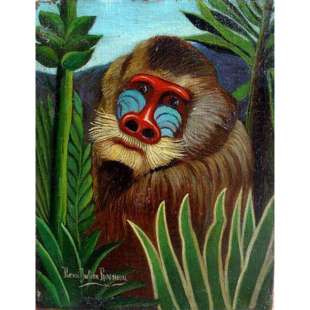 Schilderij Mandril in de Jungle foto 1