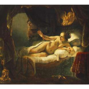 Reproductieschilderij Danaë foto 1