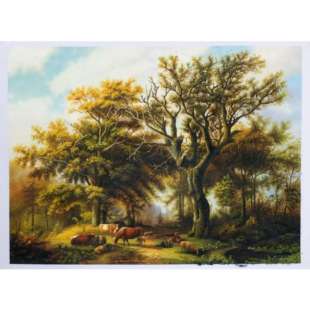 Olieverf schilderij herder foto 1