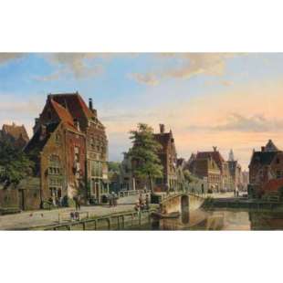 Olieverf schilderij Rembrandthuis foto 1