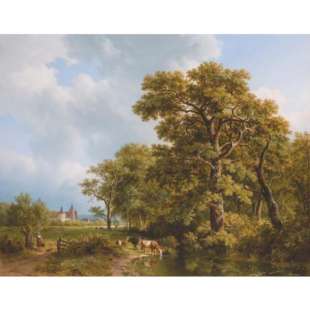 Olieverf schilderij Zomerlandschap  foto 1