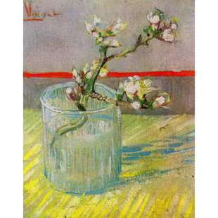 Schilderij Mandelblütenzweig foto 1