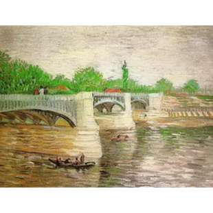 Schilderij The Seine with the Pont de la Grande foto 1