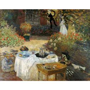Schilderij Lunch In Monet Garden Argenteuil foto 1