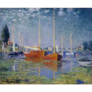 Schilderij The Red Boats Argenteuil foto 1