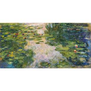 Schilderij The white water lily pond foto 1