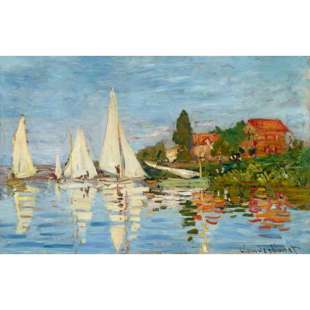 Schilderij Regatta bei Argenteuil foto 1
