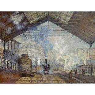 Schilderij Reproductie Der Bahnhof Saint-Lazare foto 1