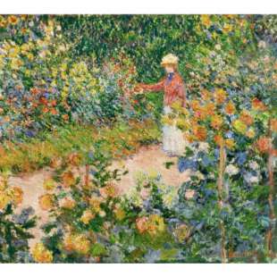 Schilderij Reproductie Garden at Giverny foto 1