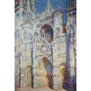 Schilderij Reproductie Portal der Kathedrale von Rouen mit Turm Saint-Romain in voller Sonne foto 1