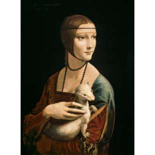 Schilderij Dame met de hermelijn Cecelia Gallerani foto 1