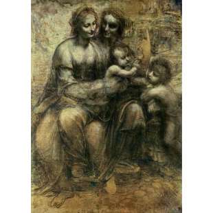 Schilderij The Virgin and Child with SS. Anne and John the Baptist foto 1