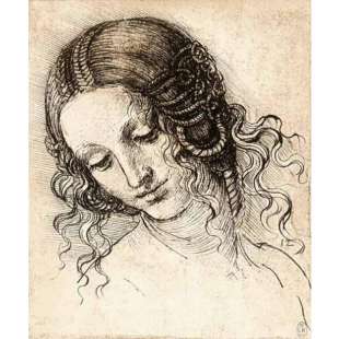 Olieverfschilderij Hoofd van Leda foto 1