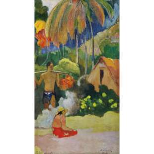 Schilderij Landscape in Tahiti  foto 1