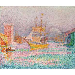 Schilderij Segelschiff im Hafen von Marseille foto 1