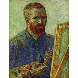 Schilderij Zelfportret met schildersezel foto 1