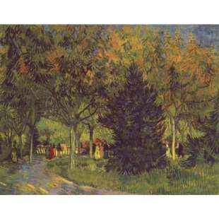 Schilderij Laan in het park foto 1