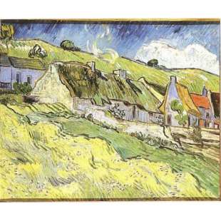 Schilderij Huisjes in Auvers foto 1