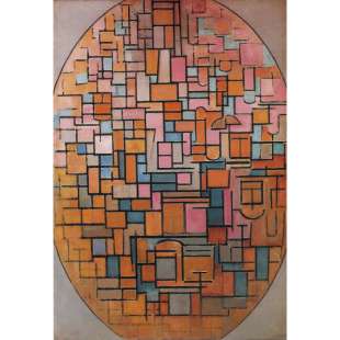 Olieverf schilderij Mondriaan III foto 1