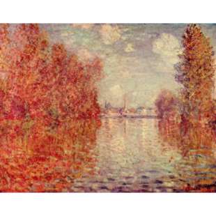 Schilderij Kopie Monet Herfst in Argenteuil foto 1