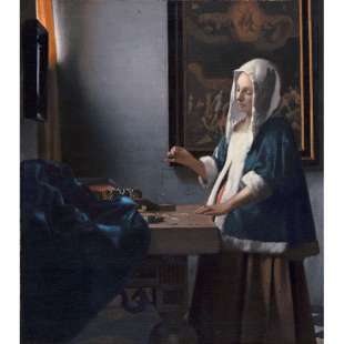 Vrouw met een weegschaal foto 2