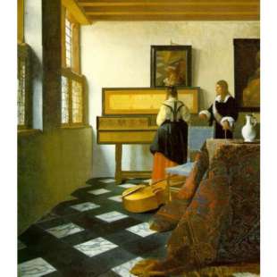 Schilderij De muziekles foto 1