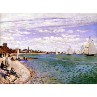 Schilderij Reproductie Regatta Bij Sainte Adresse foto 1