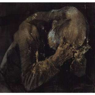 Schilderij Man with His Head in His Hands foto 1