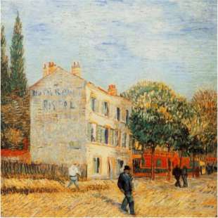 Schilderij Le Restaurant Rispal A Asniere foto 1