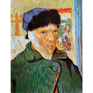Schilderij Self-Portrait with Bandaged Ear foto 1