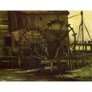 Schilderij ReproductieWater Wheels of Mill foto 1
