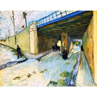 Reproductie Schilderij The Railway Bridge foto 1