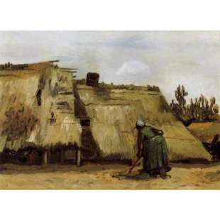 Olieverfschilderij Boerin foto 1
