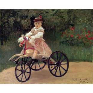Schilderij Kopie Jean Monet On His Horse Tricycle foto 1