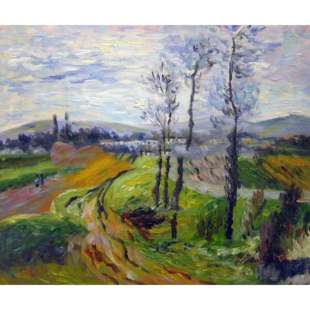 Schilderij Reproductie A Field At Gennevilliers foto 1