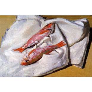 Schilderij Reproductie Still Life Red Mullets Monet foto 1