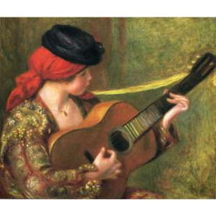 Schilderij Mädchen mit Gitarre foto 1