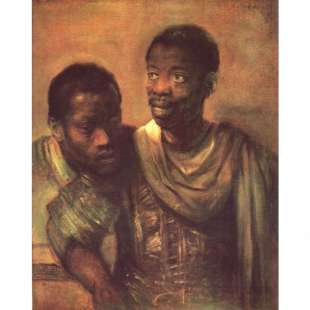 Schilderijen Zwei junge Neger foto 2